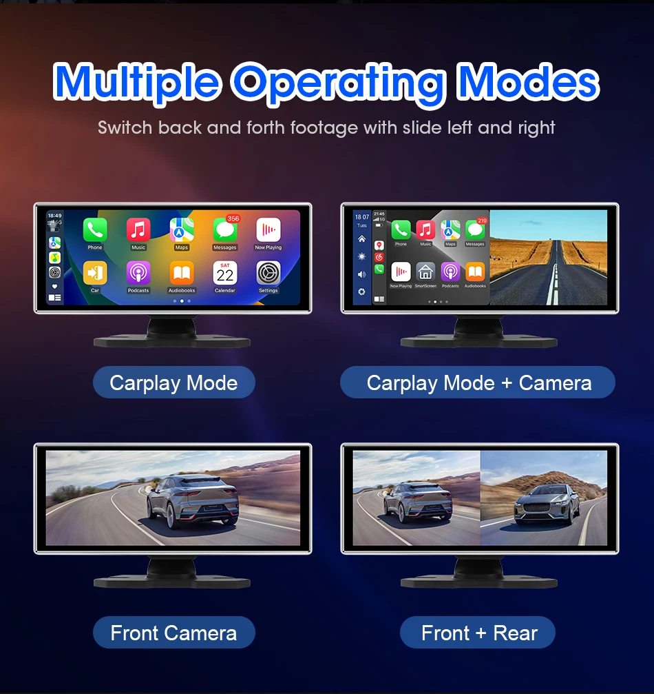 Develuck-Android自動4Kドライブカメラ,11.26インチ,ワイヤレス