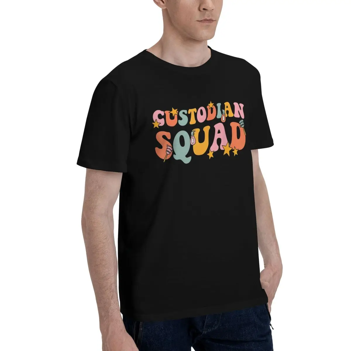 Custodian Squad Stars premium Motion Vintage Champion Tshirt Fitness Eur Size