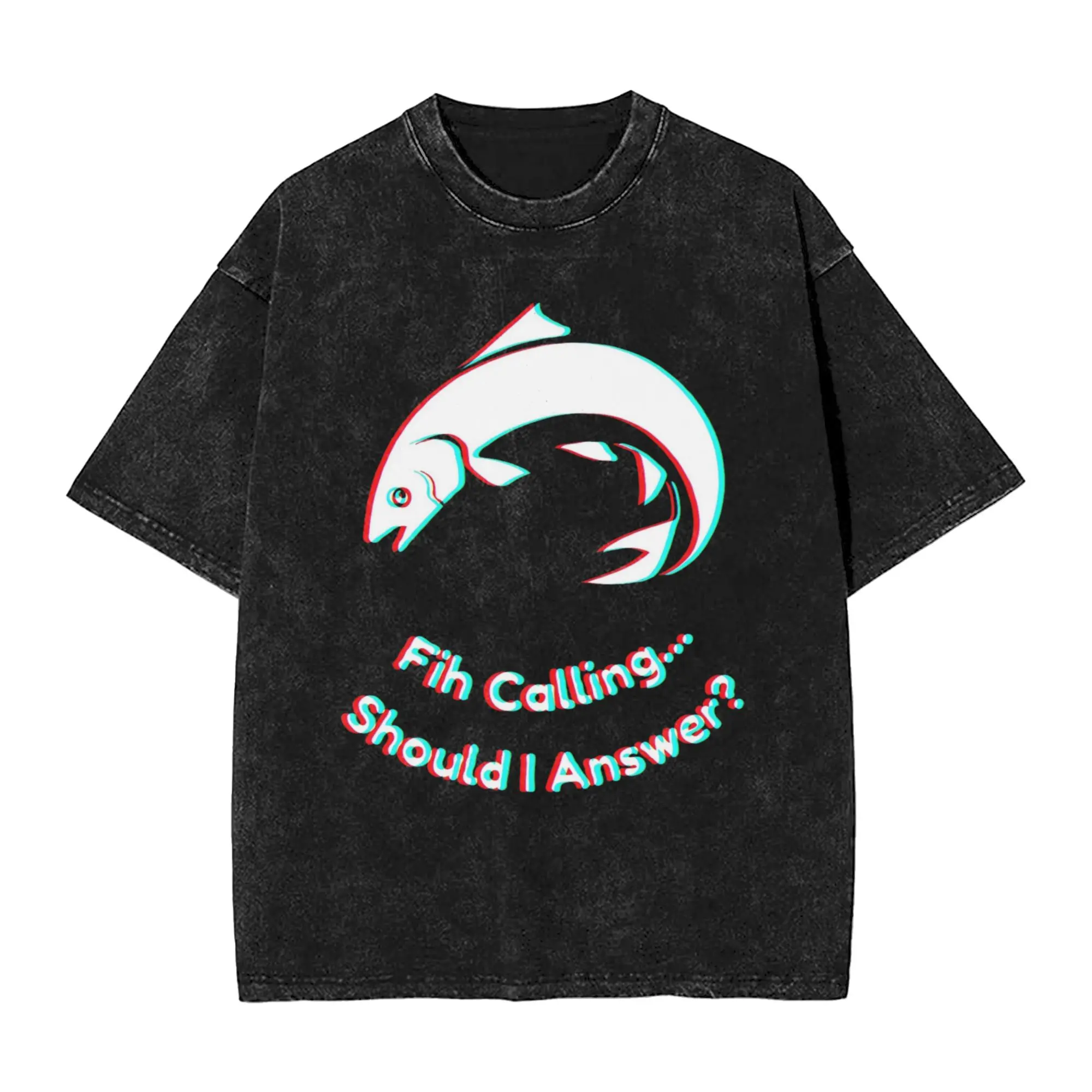 

Fih Calling Meme Arc Fish Design T Shirt Summer Minimalist Humor Art Streetwear T-Shirts Cotton Tee Shirt For Man Print Top Tees