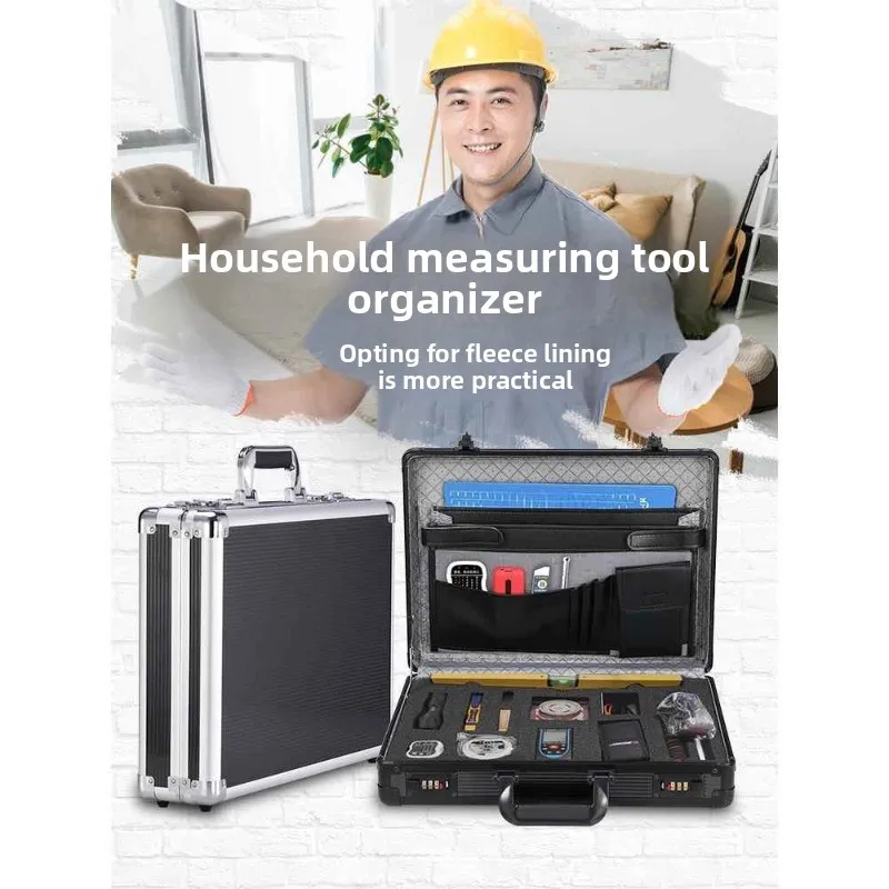Locked portable interior designer measuring toolbox, professional home inspection measurement film special package