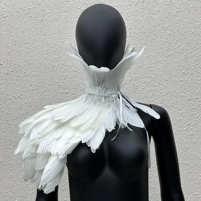 11 Color Gothic Style Feather Shawl Stage Walk Show Masquerade Halloween Costume Accessories