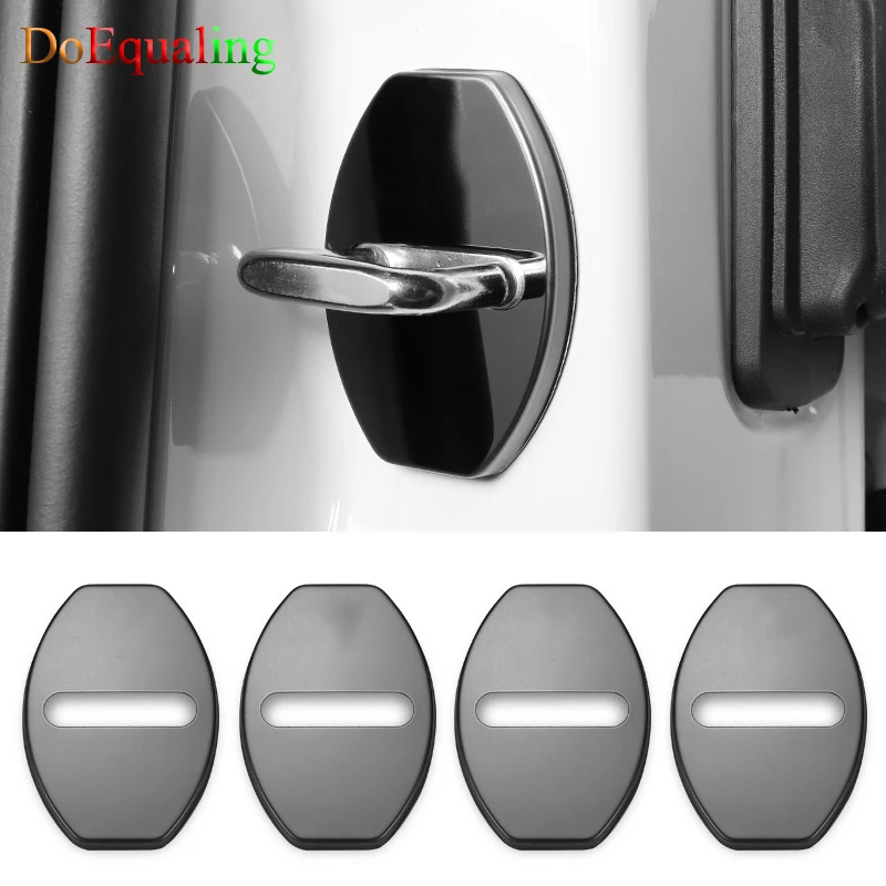 Car Door Lock Covers Caps Protective Case Stainless Steel for Volkswagen VW Golf ID.3 4 5 6 7 8 T-Roc Tiguan T-cross Polo Touran