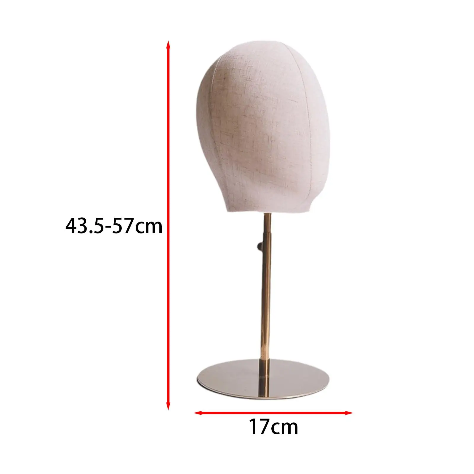 Présentoir de Chapeaux et de Perruques avec Base en Métal, Accessoire Polyvalent et Réglable, à la Mode, Recommande la Tête de Mannequin Britannique pour Centre Commercial