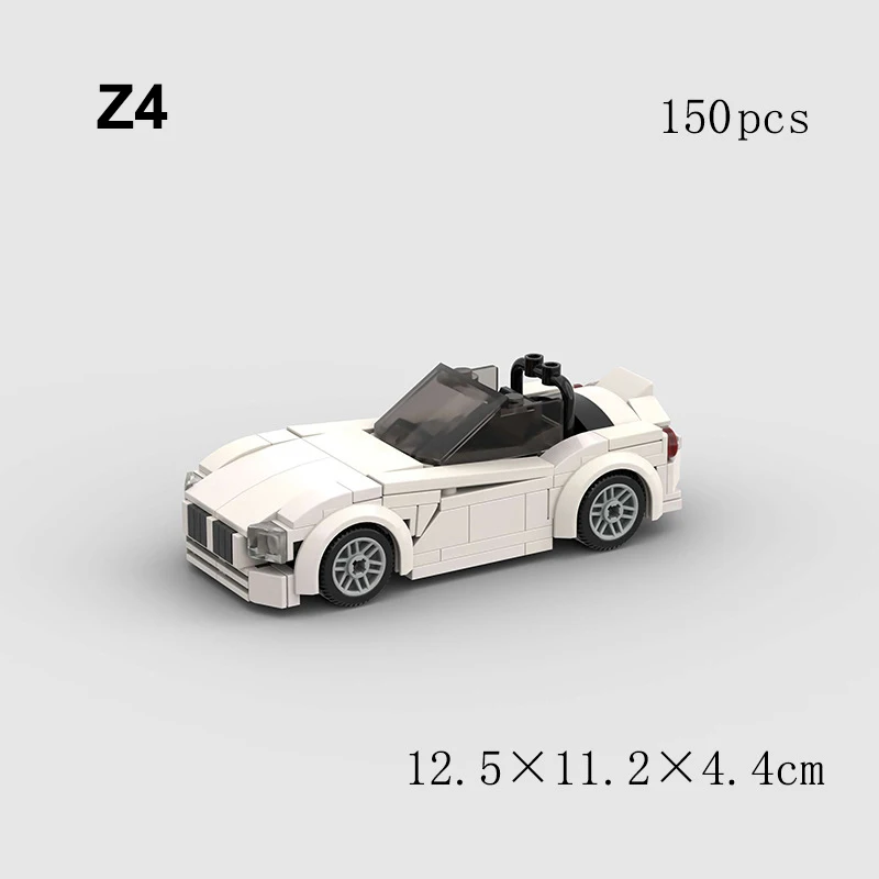 MOC Z3 Z4 M2 M3 współpracował 320i Model samochodu sportowego samochodowe klocki budowlane miasto prędkość pojazd wyścigowy cegły zabawki prezenty dla dzieci chłopcy