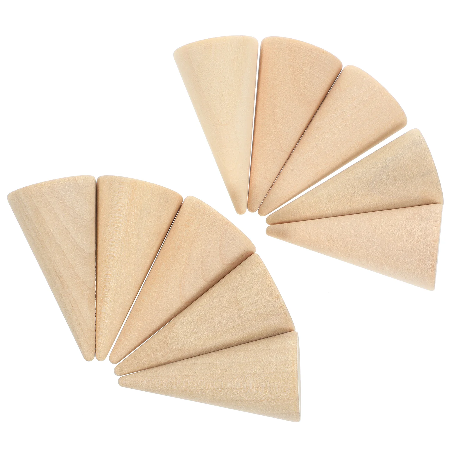 Cone Shaped Treat Bags Ice Cream Molds Wood Ornament Petal Waffle Cones Coffee Wooden Travel