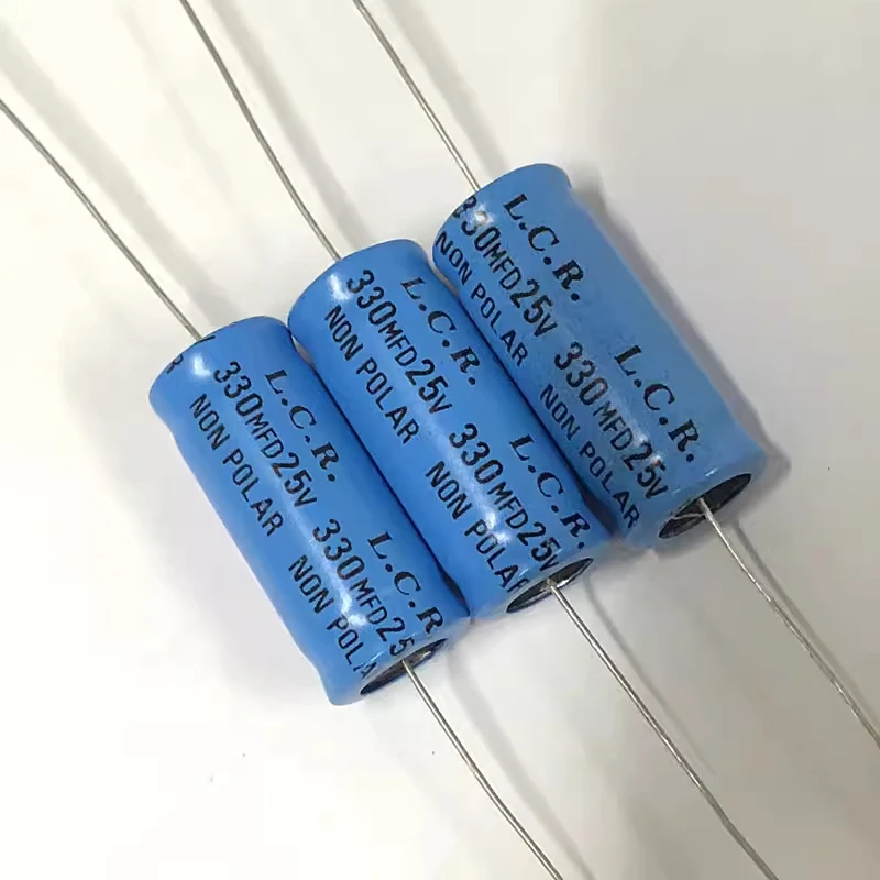 5pcs High quality audio capacitor, horizontal axial non-polar through-hole electrolytic capacitor, 25V330uf 16X36mm