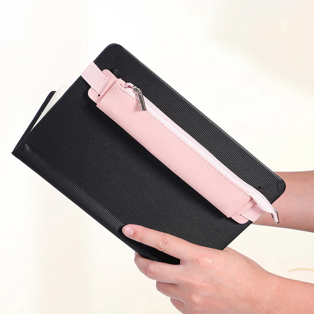 

2Pcs Zippered Pencil Case Organizer Elastic Material Stylish Minimalist Design for Students Office Workers Planner Accessories
