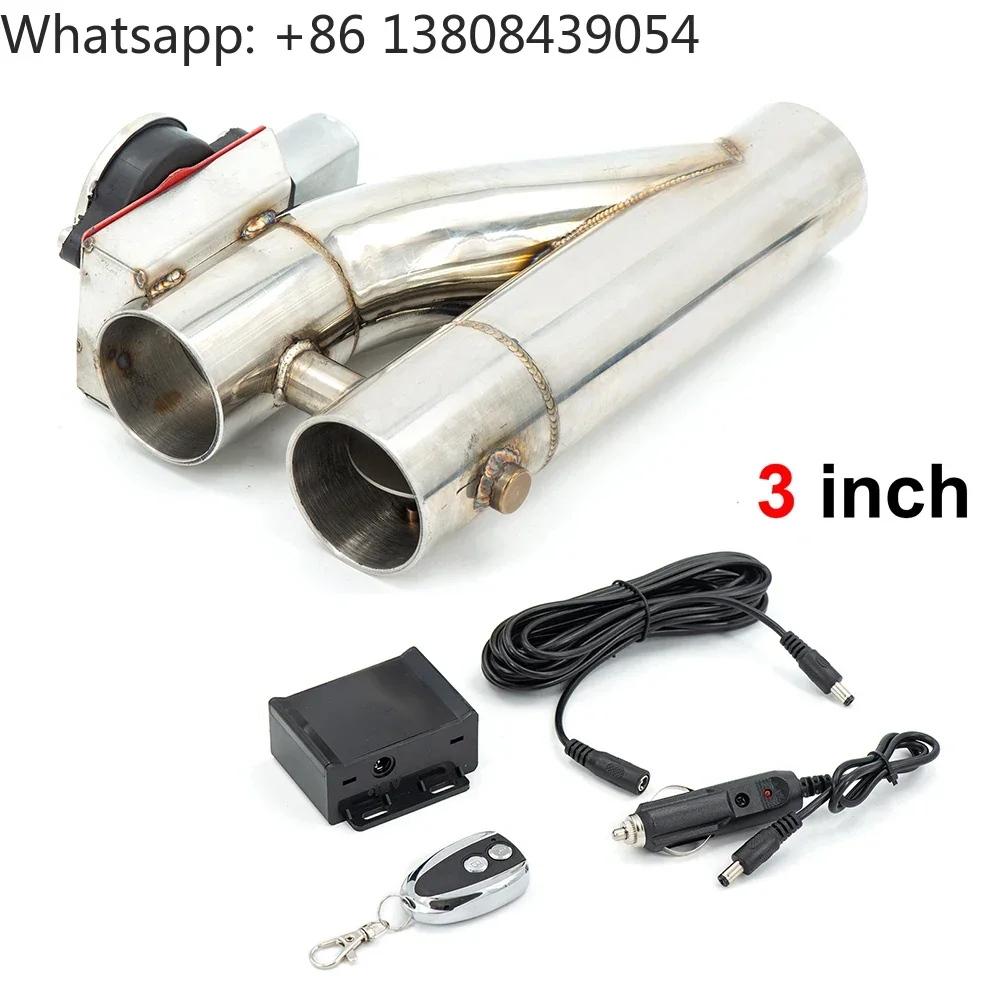 Double Valve Electric Exhaust Cut Out Valve Exhaust Pipe Muffler Kit 2