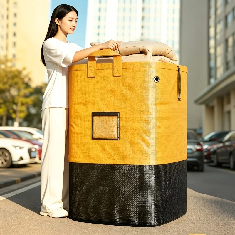 Extra Large Thickened Moving Storage Bag For Clothes Quilts Wardrobe Luggage PE Woven Double Handles Foldable Space Saving