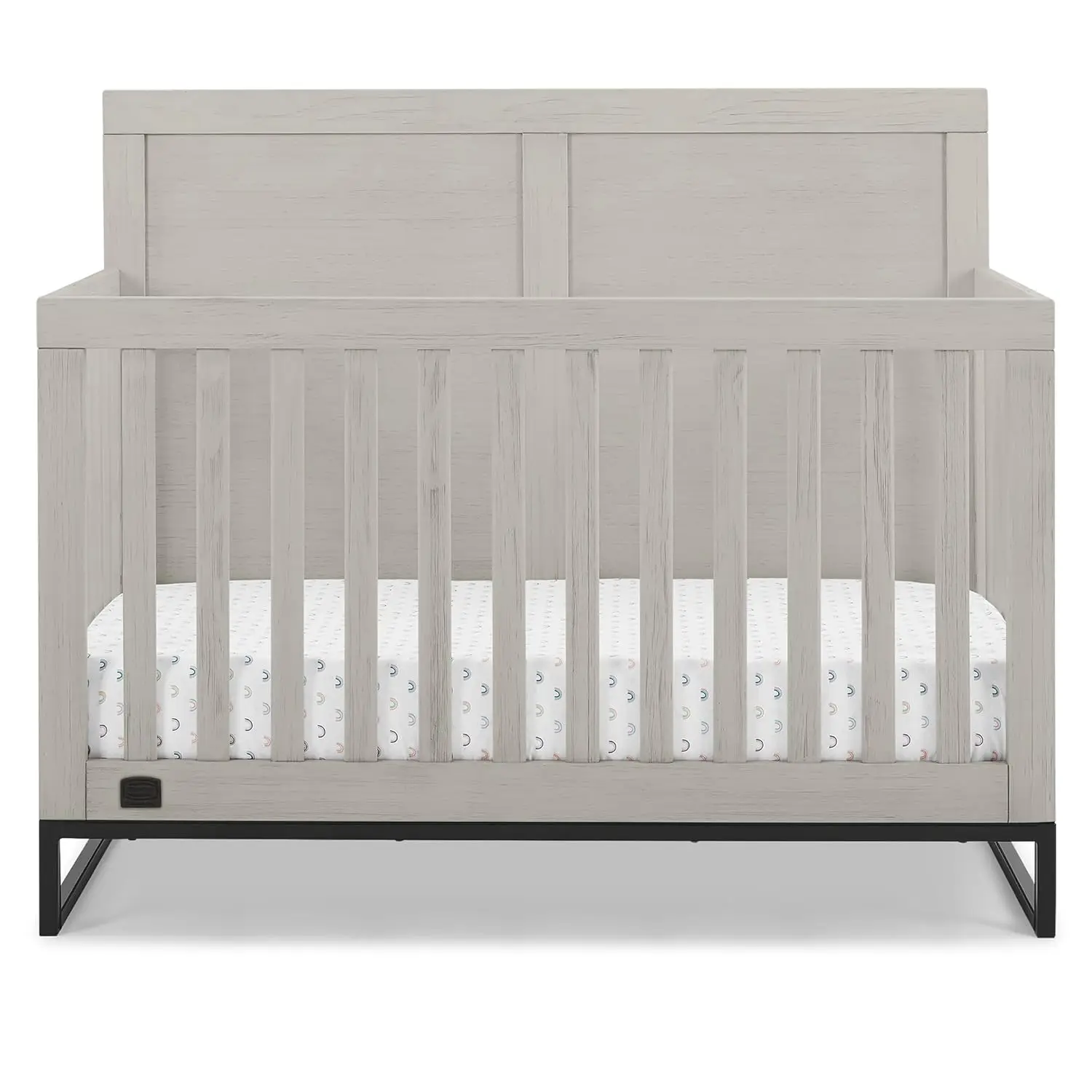 

Simmons Kids Foundry 6-In-1 Convertible Baby Crib, Rustic Mist With Matte Black