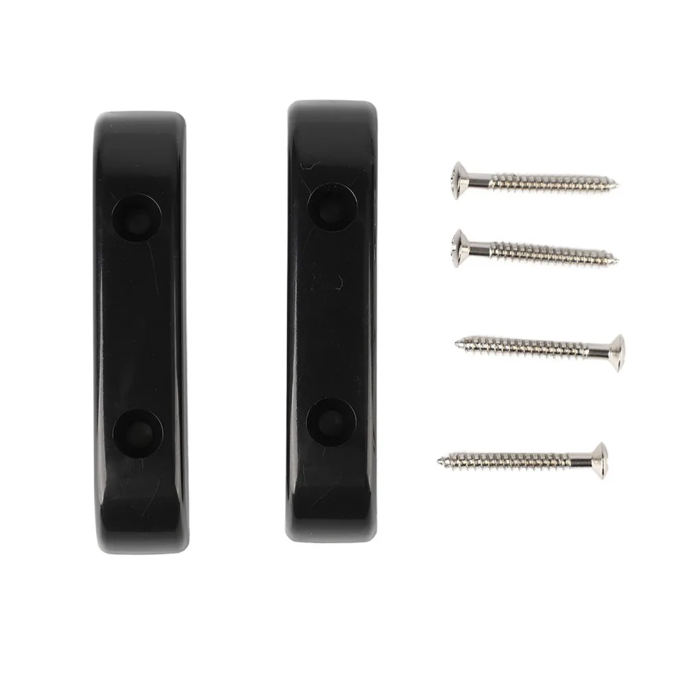 Reposapiés de bajo de plástico de 2 piezas ​ ​ Antideslizante ​ Negro ​ Accesorio práctico para reposapiés ​ Reposapiés para bajo ​   Bajo jugando comodidad ​