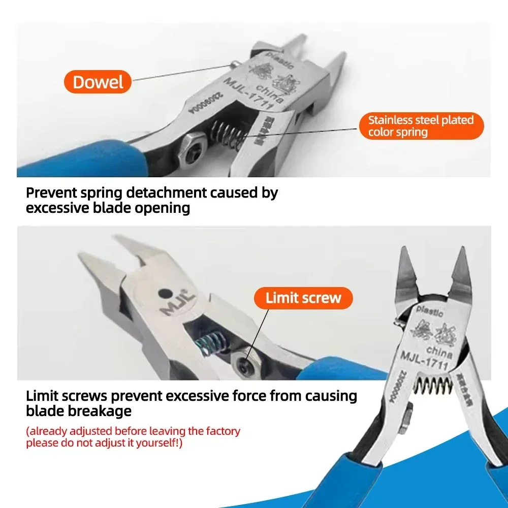 MJL M-1711 Model Nippers Ultra-Thin Single-Edged Gundam Model Building Tools for Beginners To Repair and Fix Plastic Models image 5