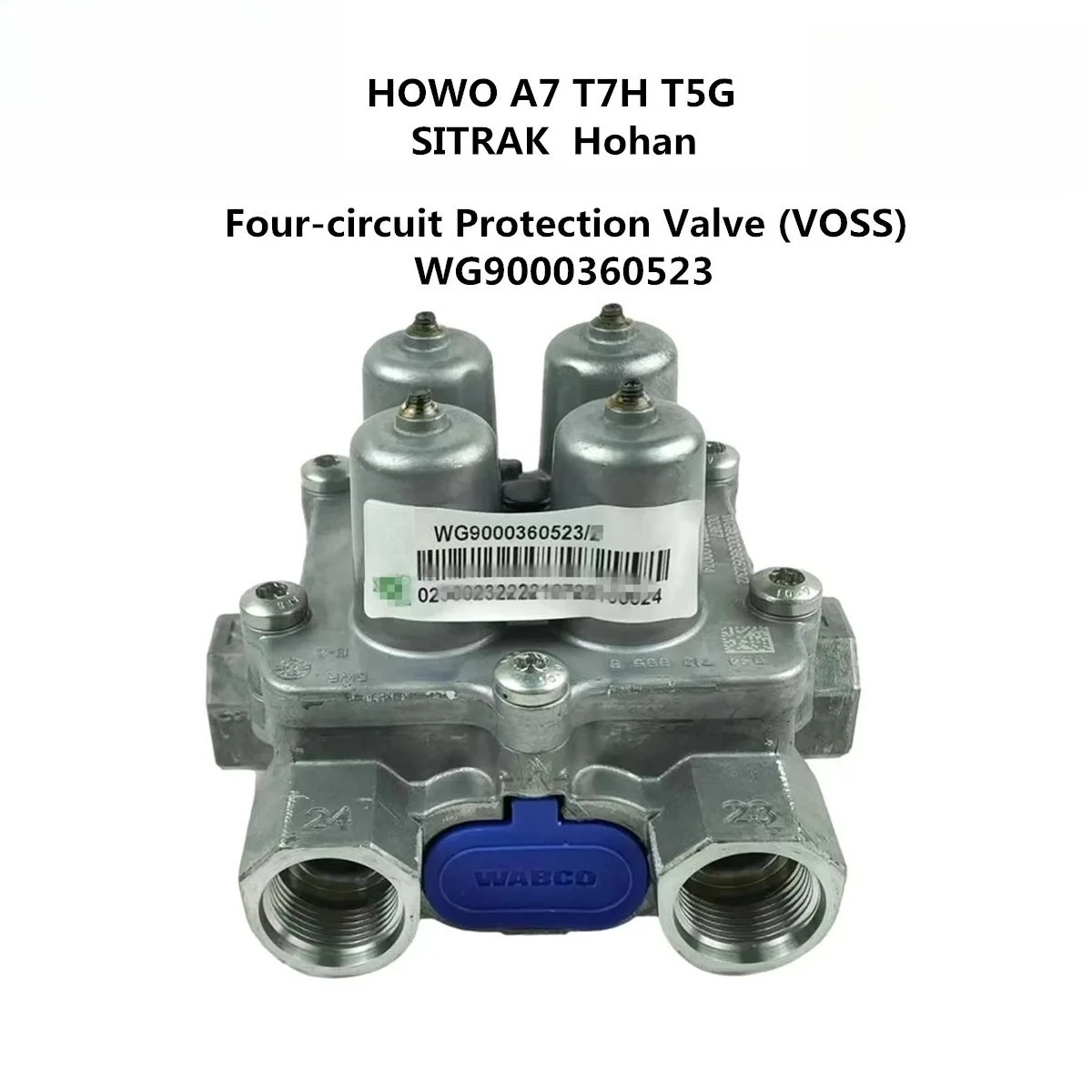 

WG9000360523 Four-circuit Protection Valve (VOSS) Used For CNHTC SINOTRUK HOWO A7 T7H T5G SITRAK Hohan