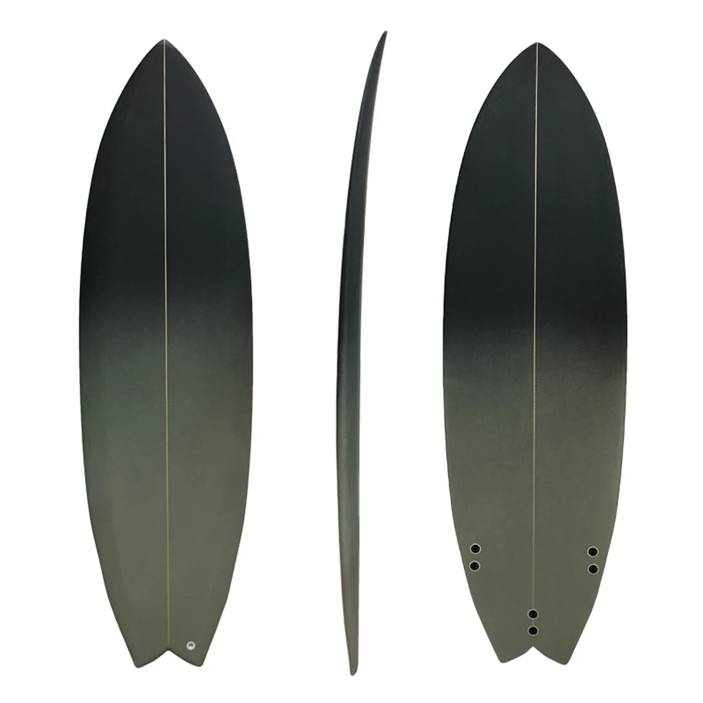 

Resin Tint PU/EPS Surfboard Customized Swallow Tail Fish Board Gradient Color Shortboard Waterplay Surfing Swimming Board