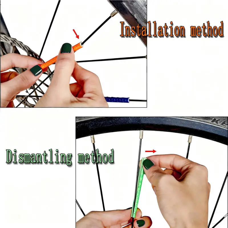 12 ~ 72 stücke Fahrrad Rad Speichen Reflektierende Aufkleber Bunte Rohr Warnung Sicherheit Licht DIY Reflektor Reflektierende Sicherheit Kit – Detail 4