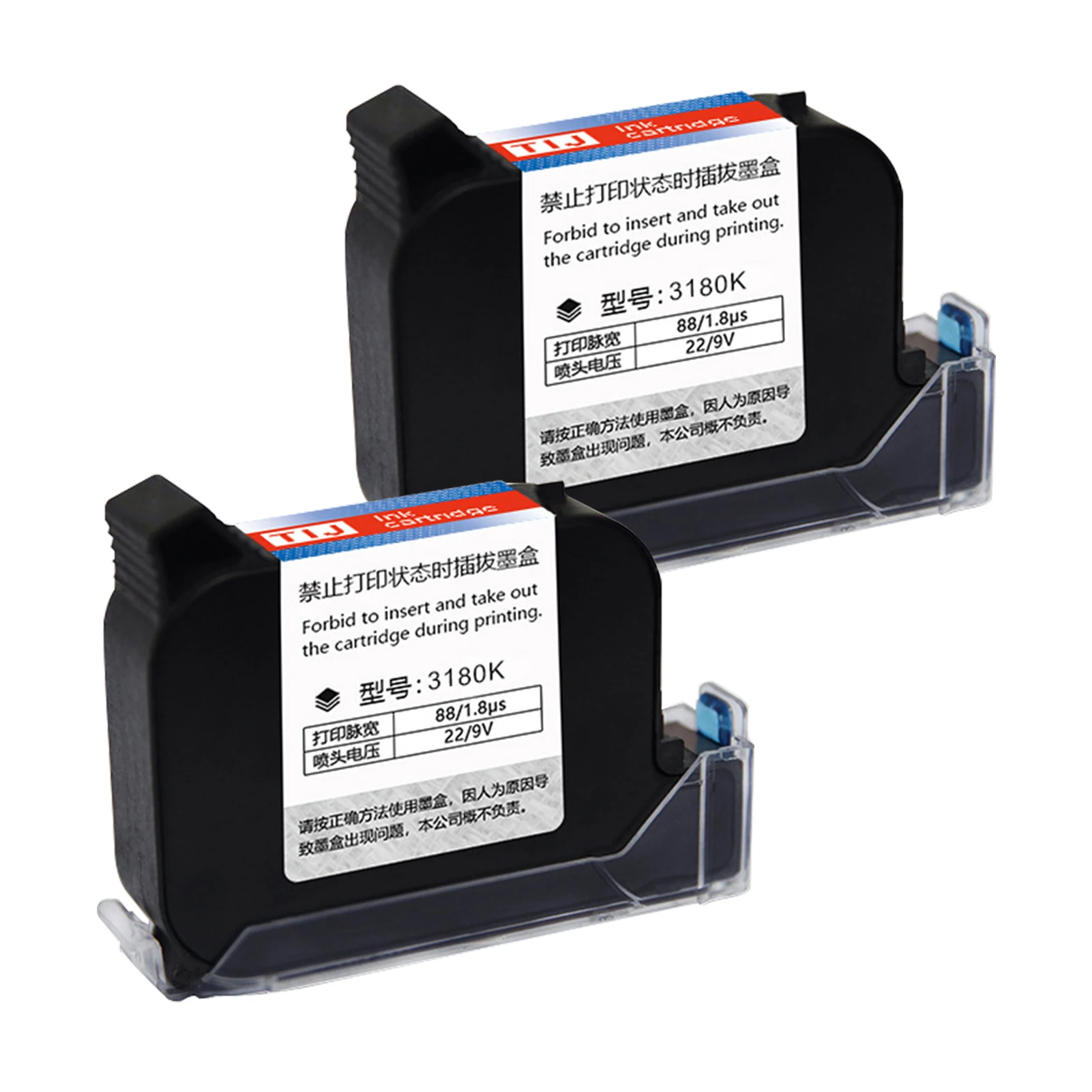 

2PCS Ink Cartridge Replacement Quick-Drying 45ml for MX3/M10/D10 Handheld Inkjet Printer(Black)