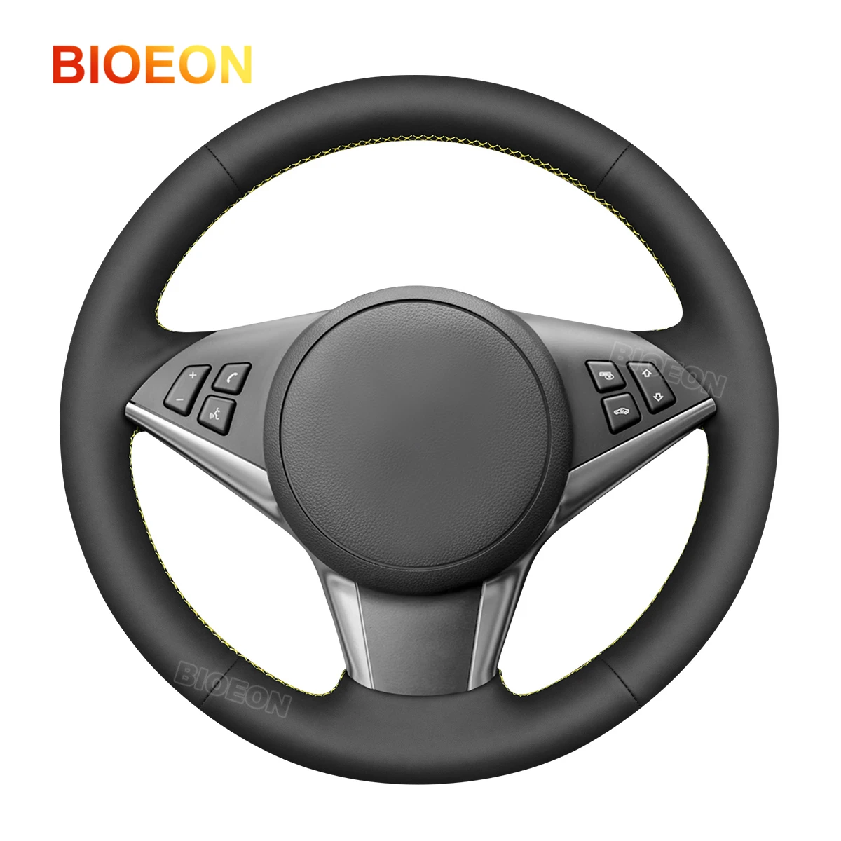 

Чехол на руль из искусственной кожи Bioeon сшитый вручную для BMW 5 серии E60 E61 E63 E64 (седан) 2003-2009 гг.