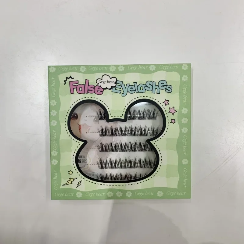 Gege urso sem cola sem cola cílios postiços alados grossos fofos diy comic raposa olhos efeito mix extensão de cílios reutilizáveis