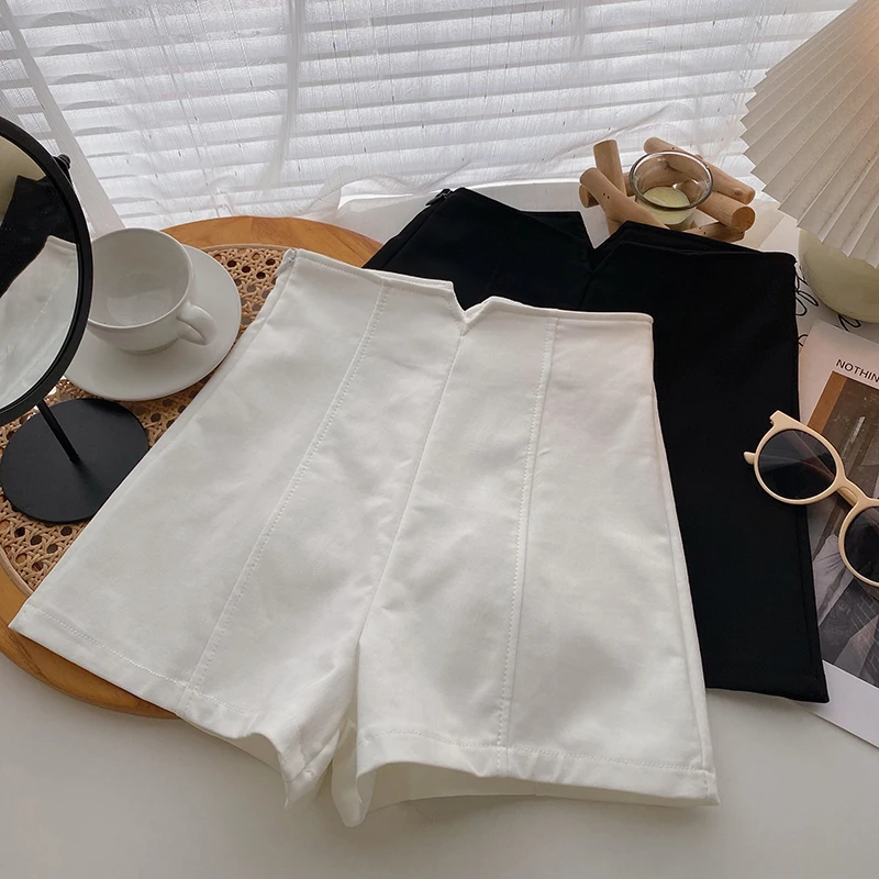Black High Waist Wide Leg Pants Women's Summer New Style Korean Version Thinming Casual Thinming Versatile High Waist Shorts