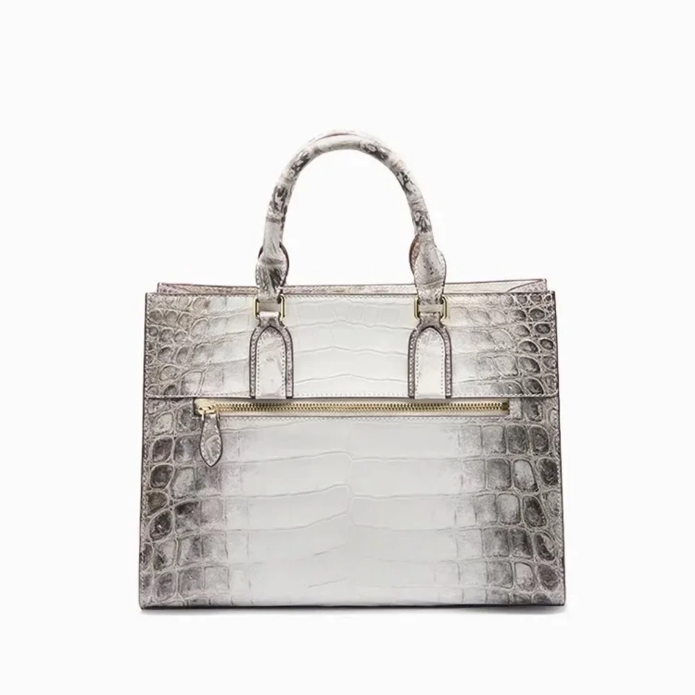 Authentic Himalayan Crocodile Skin Women's Tote Bag, Large Capacity, Business Travel, Shoulder & Hand Carry Luxury Handbag view 3