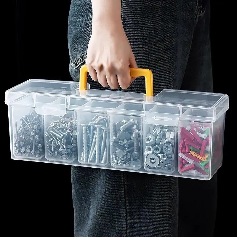 1/7pcs Tool Parts Storage Box Set Multi-Compartment Tool Organizer,Sorting Box For Screws,Wrenches,Hardware Accessories,and Toys