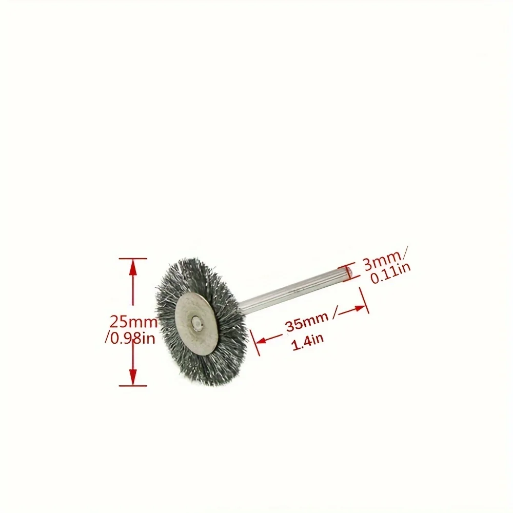 9Pcs Mini Steel Wire Brush Drill Rotary Tool Cleaning Brush Wheel Metal Rust Removal Polishing Disc