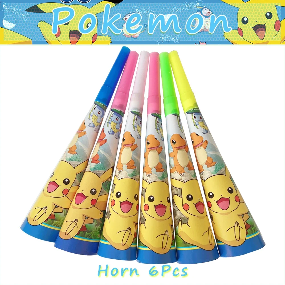 Pokemoned Pikachu Children Birthday Party Accessories Decorative Balloons Festivel Party Supplies 5Pcs Foil Ballon Tableware Cup