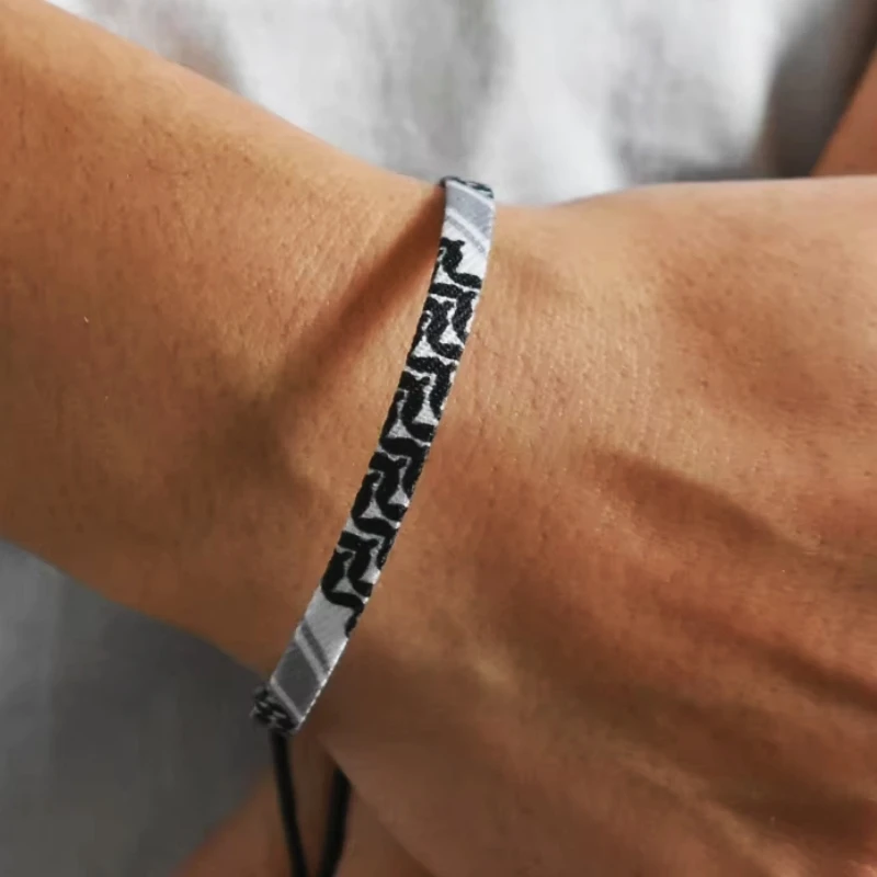 المألوف العربية نمط هندسي البولكا نقطة متعدد الألوان المنسوجة يدويا سوار للرجال والنساء رقيقة مجوهرات اكسسوارات هدايا