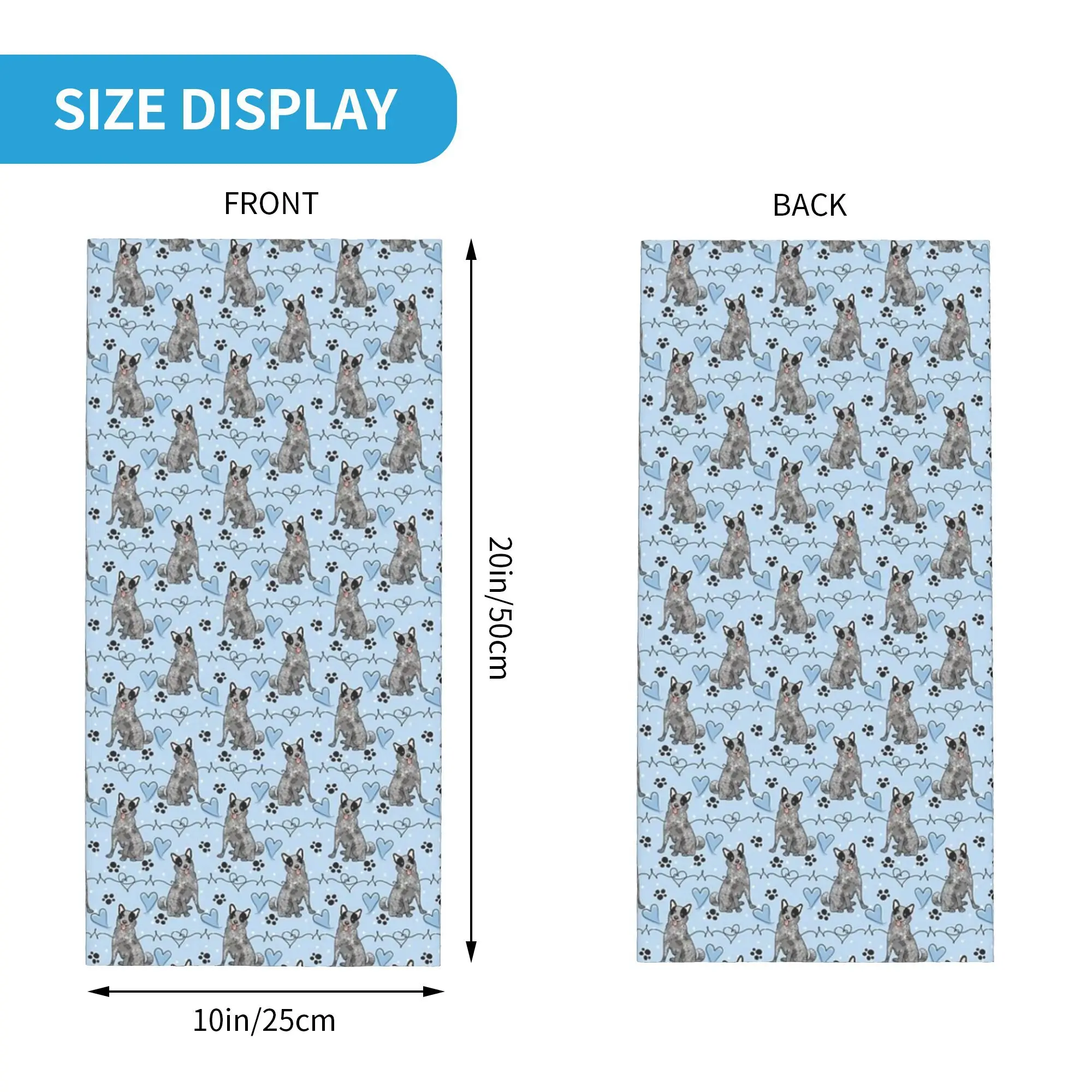 LOVE ブルーヒーラー オーストラリアン キャトル ドッグ 1 バンダナ ネック カバー プリント マジック スカーフ 多用途 サイクリング スカーフ サイクリング ユニセックス 大人