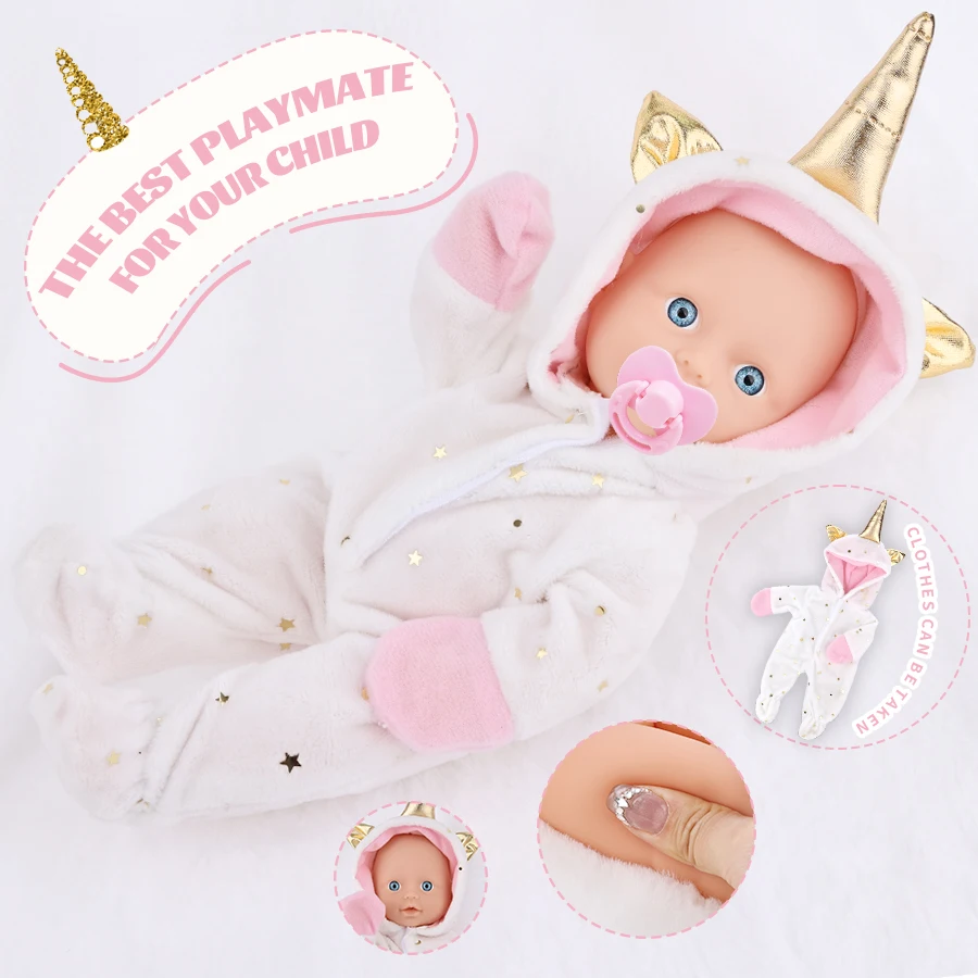 Cute 10 Inch Plush Unicorn Baby Doll 25cm Fashion Doll The Best Playmate For Your Child