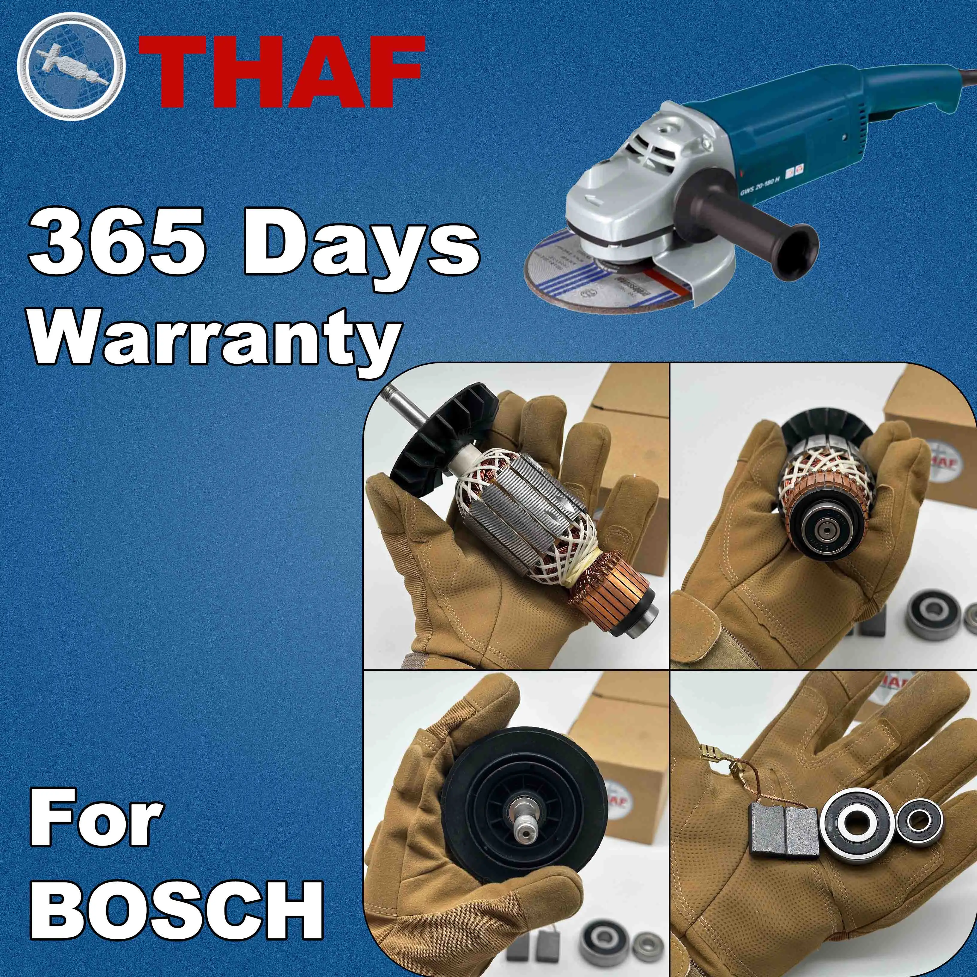 AC 220V 240V GWS20-180 GWS20-230 Armature Rotor Stator Field For BOSCH Angle Grinder Spare Parts Grinder GWS 20-180 GWS 20-230