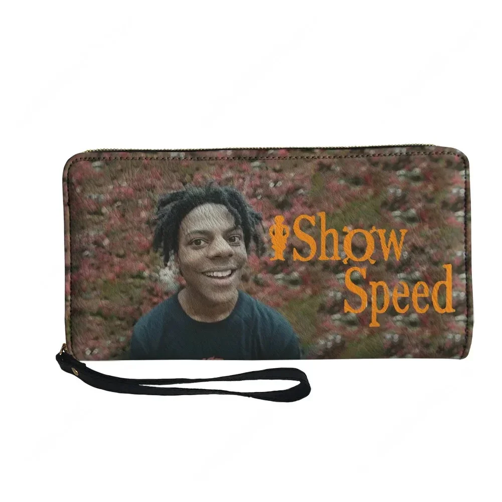 IShowSpeed Hip hop Rap Singer Custom Wallet Purse Mens Womens Zipper Long Wallets Double Print  Portable Wallet Gift Bag