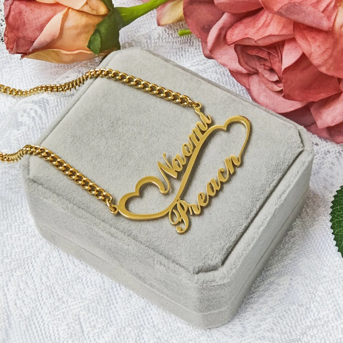 Custom Stainless Steel Jewelry Custom Name Necklace Women's Jewelry Stainless Steel Name Valentine's Day Commemorative Gift