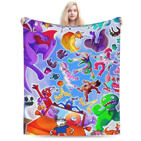Garten of Banban Funny Games Blankets Lightweight Thin Flannel Novelty Gift  Throw Blankets Bedspread