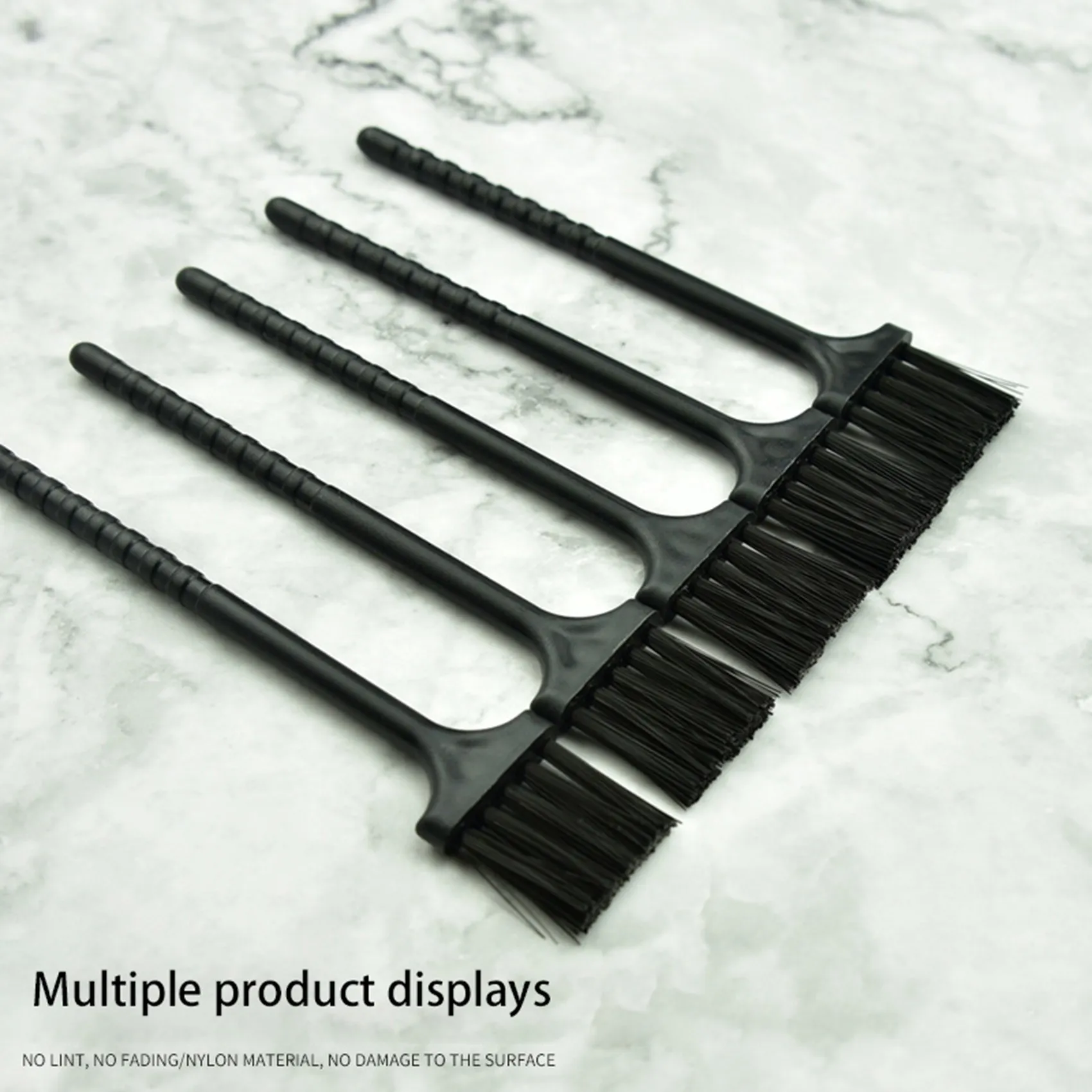 ABGE-6Pcs فرشاة المطبخ متعددة الوظائف فرشاة تنظيف الحلاقة لوحة المفاتيح الغبار الأسود النايلون البلاستيك فرشاة صغيرة للمطحنة #2