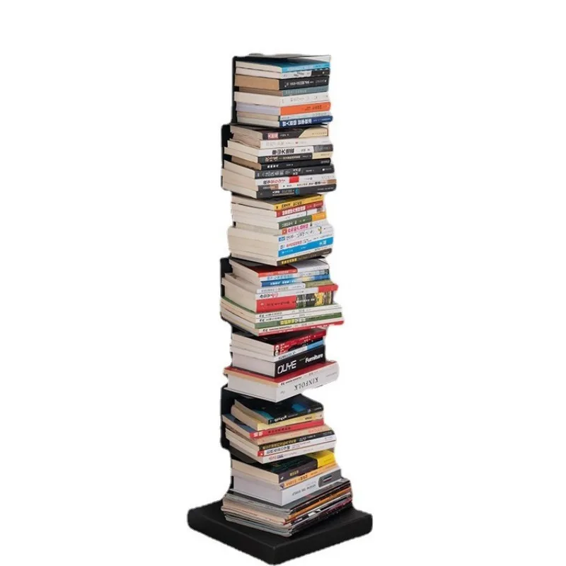 Creative personalized stainless steel corner suspension floor bookshelf small apartment living room wall bookcase