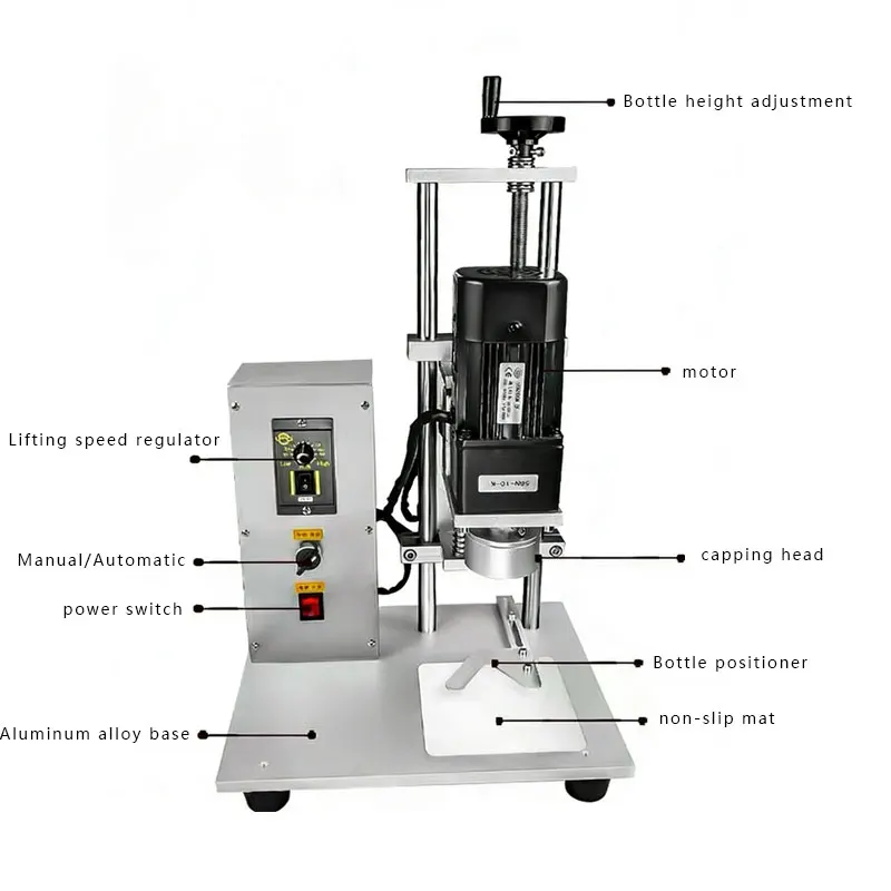 Automatic electric capping machine, table-type capping machine, beverage, liquor, mineral water bottle packaging machine
