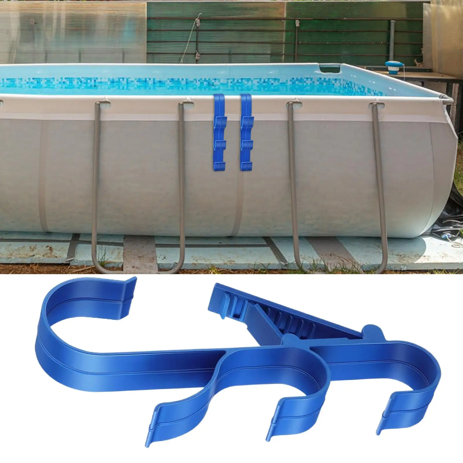 Pool Leafs Skimmer Net Holder Adjustable Telescopic Pole Hanger Aboves Ground Pool Outdoor Hot Tub Poolside Cleaning Accessories