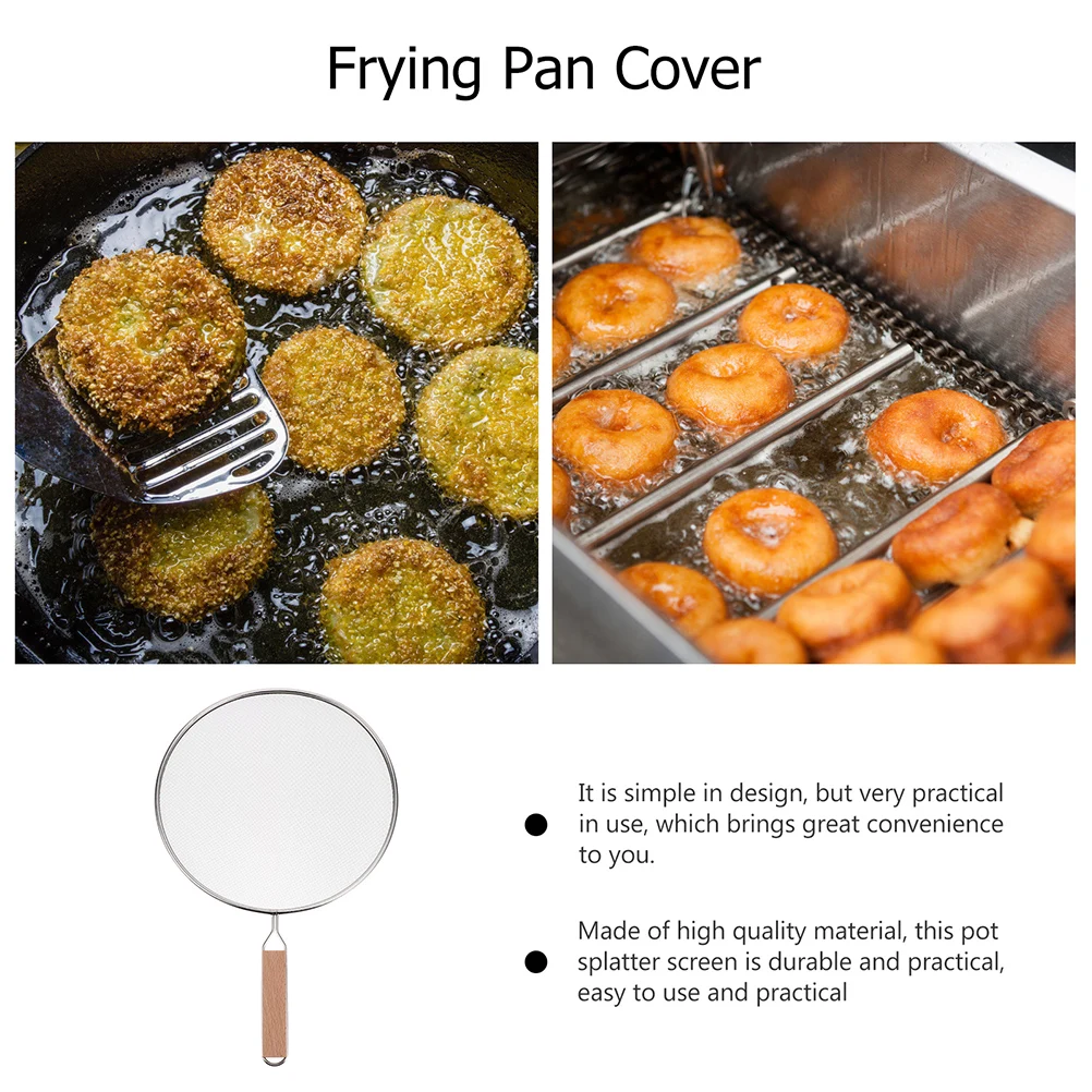 

1Pcs Explosion-Proof Metal Splatter Screen Oil Proofing Lid Frying Pan Oil Splash Guard Splatter Screen