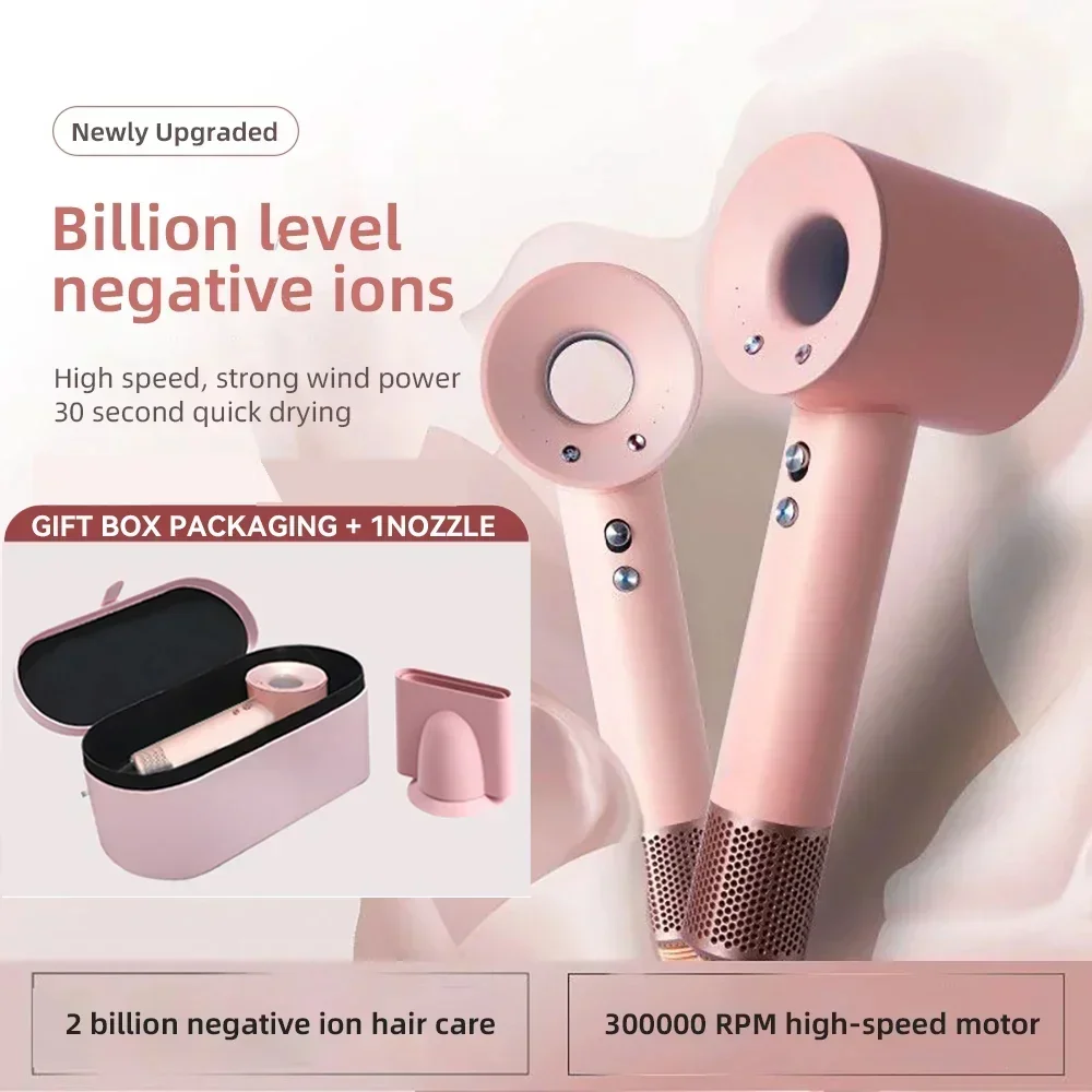 

Professional Leafless Hair Dryer Strong Power Blow Hair Dryer Quick Dry Travel Home Hair Styler Negative Ionic with Gift Box