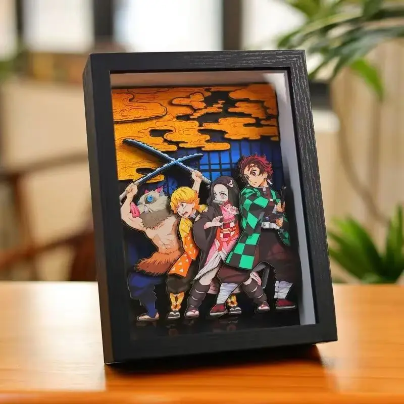 Hot Demon Slayer 3D Handmade Decorative Painting Kamado Tanjirou Agatsuma Figure Decorative ornaments Picture Decoration gifts