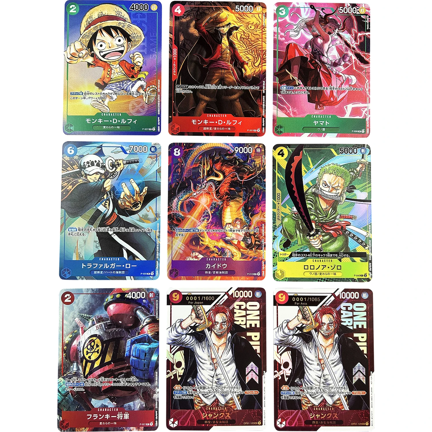 Diy 54Pcs/set OPCG Luffy Zoro Ace Nami Uta Shanks Kaidou Flash Card Gift Toy Game Anime Collection Cards