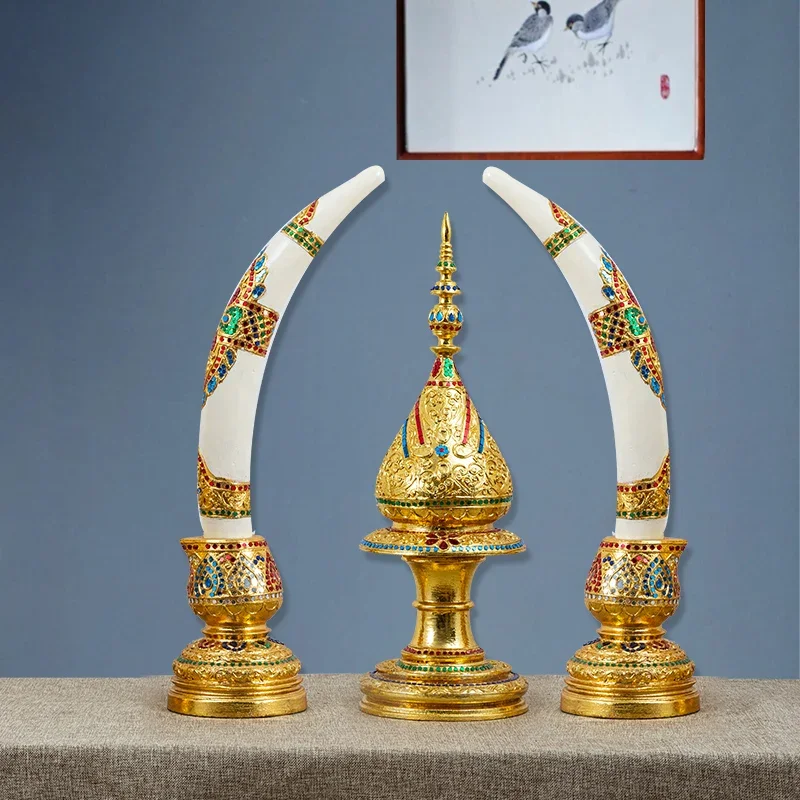 Decoração de folha de ouro de entrada