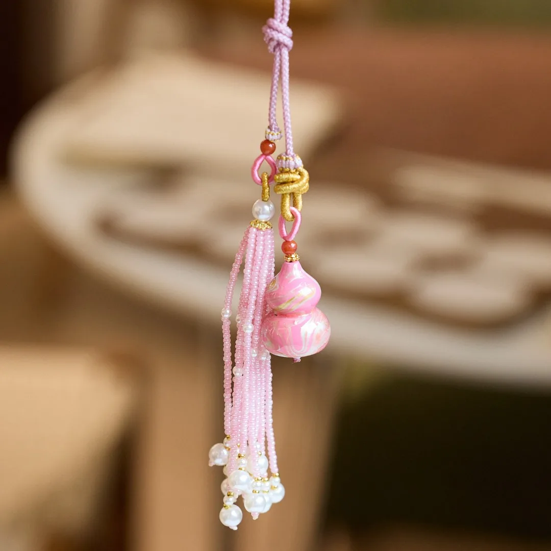 Temple Prayer Big Lacquer Gourd Pendant Chinese Style Lacquer Ware Good Luck Gourd Backpack Bag Car Pendant Blessing Safe Gifts