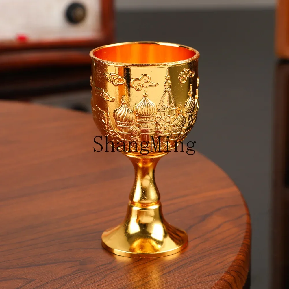 CL retro light luxury wine glass rose castle wine glass home office decoration small ornaments Baijiu cup creative