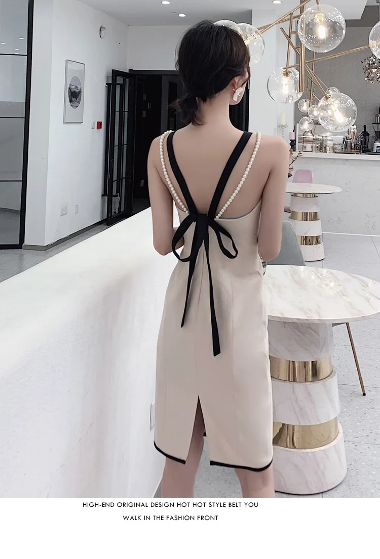 

Slim-fit backless Evening dress Party Party Socialite style Camisole dress party party