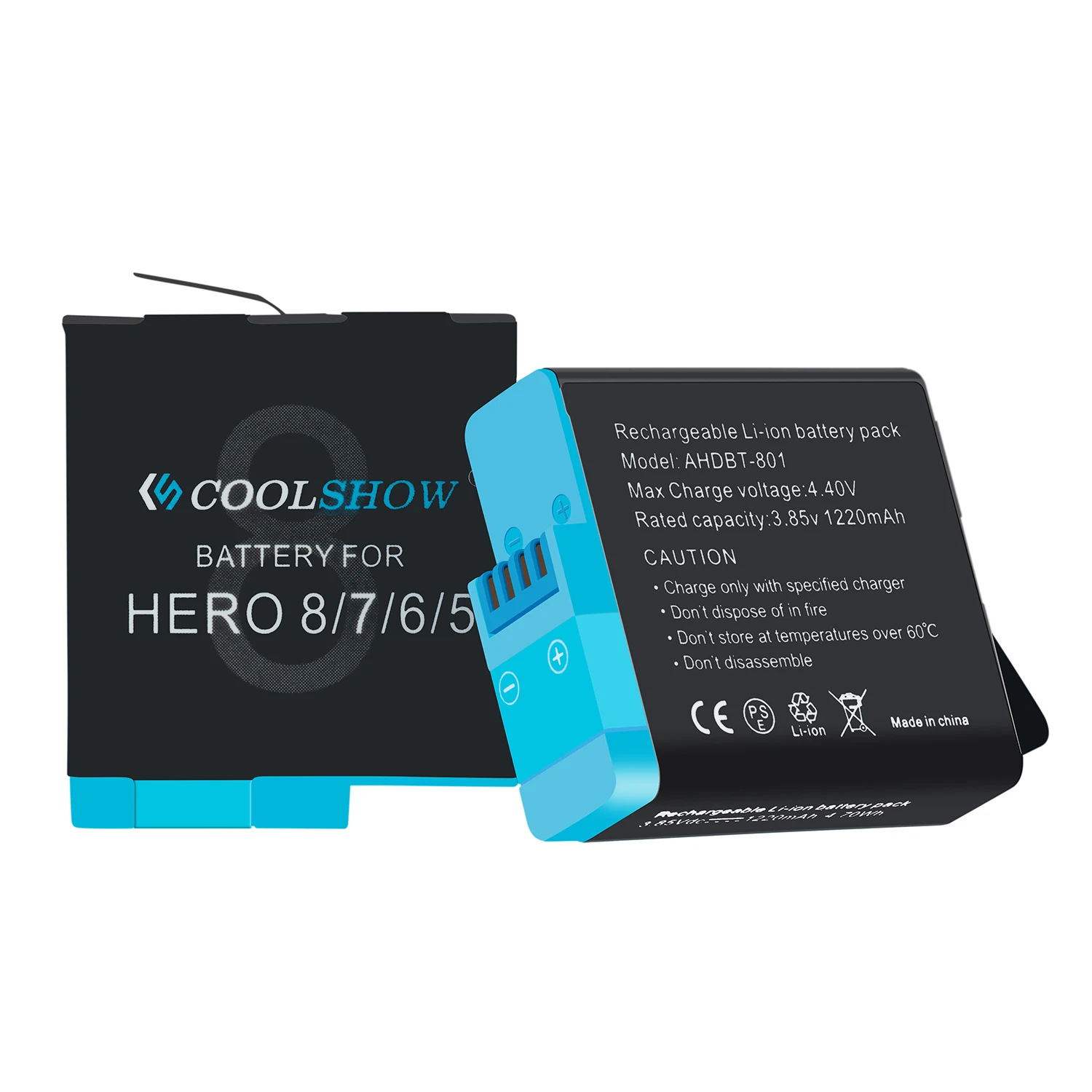 1220mAh Battery for Gopro Hero 8 Black Action Camera Accessories For Gopro Hero 8 Hero 7 Hero 6 Hero 5 Batteries Charger