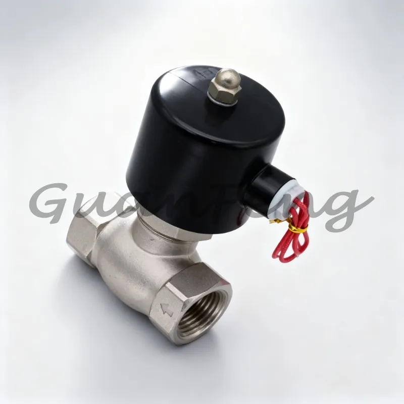 2L Series 2/2‑Way High‑Temp Solenoid Valve, Brass Stainless‑Steel 12‑220V Multi‑Voltage Electromagnetic Valve