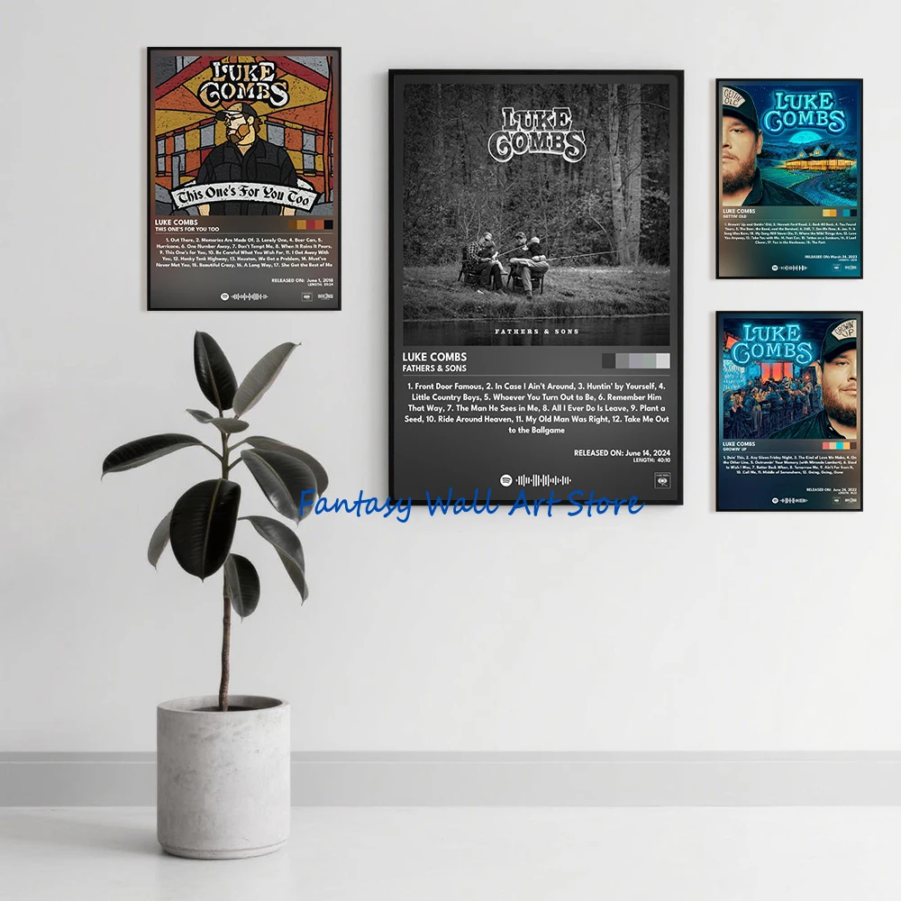 Luke Combs Music What You See Is What You Get Gettin' Old Album Covers Wall Art Poster Canvas Painting Wall Pictures Home Decor