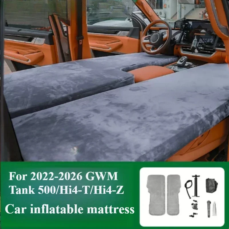 Car Travel Bed For GWM Tank 500 Hi4-T/Hi4-Z 2022-2026 Car Inflatable Mattress Soft Outdoor Camping Sleeping Pad Accessories detail image 1